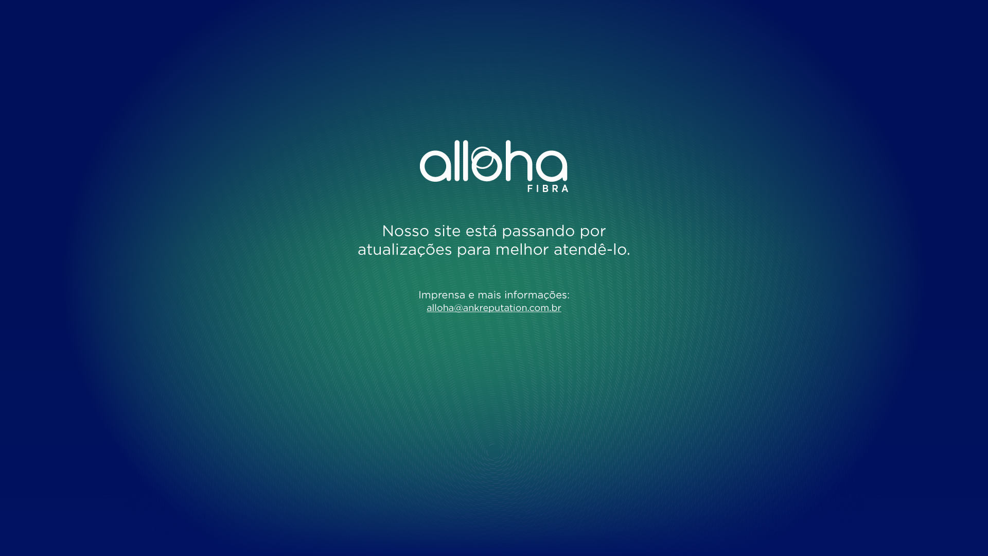 Site passando por atualizações - Alloha Fibra